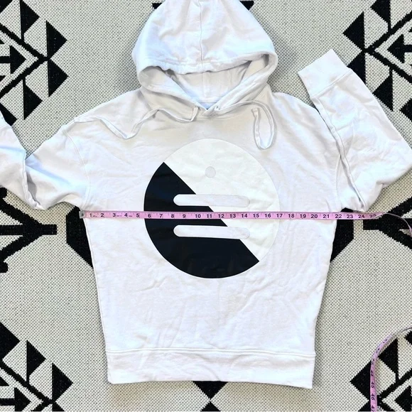 Wolf & Badger EQUALS HUMAN Doteq Organic Hoodie White Black Medium